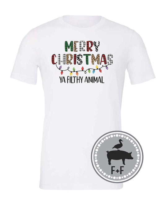 Merry Christmas Ya Filthy Animal Tee - farmedandfashioned